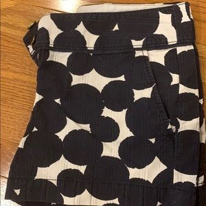 Blue and white patterned shorts